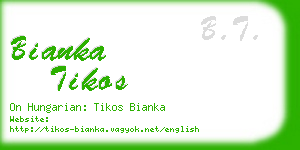 bianka tikos business card